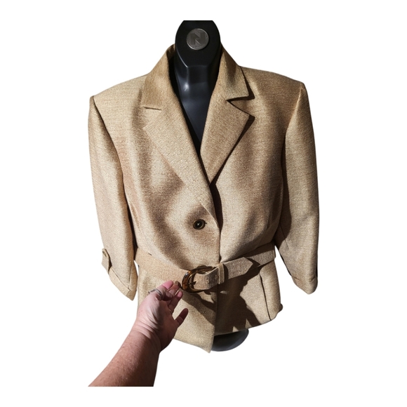 Jones NY wheat gold belted blazer - Picture 4 of 6